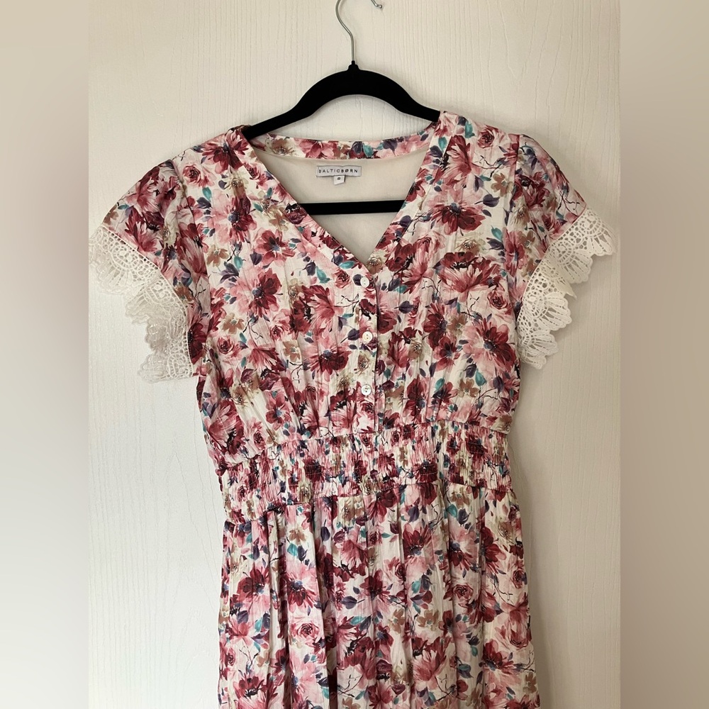 Baltic Born Floral Maxi Dress with Lace Sleeves, small - Picture 2 of 8